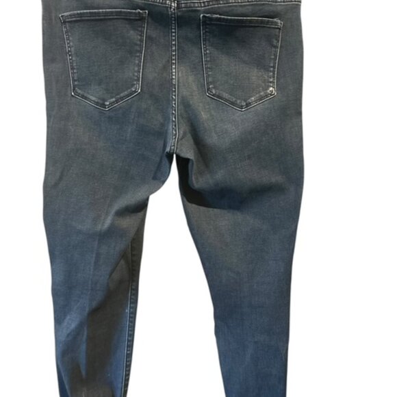 Old Navy Rockstar Blue Denim Jeggings-Size 14-Ankle Cuffed-2 Back Pockets - Picture 4 of 8